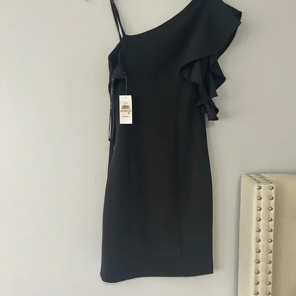 jessica simpson one shoulder black dress Jessica Simpson